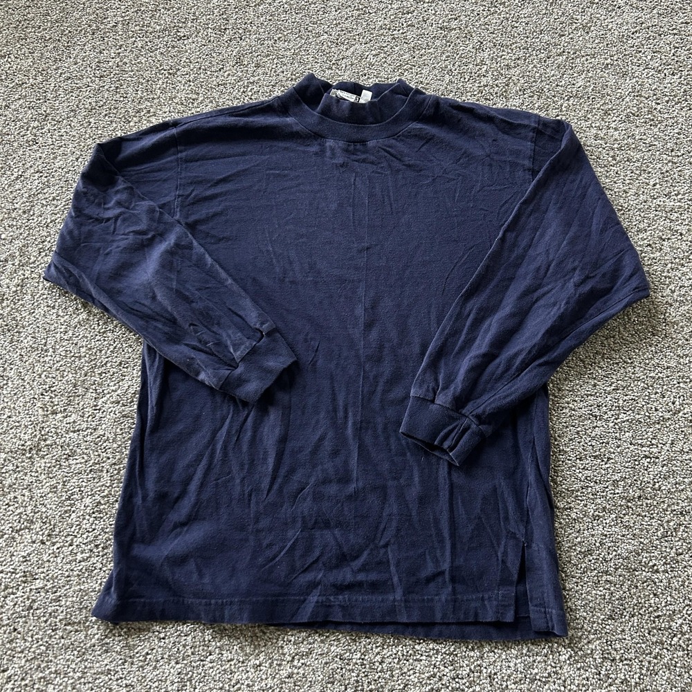 SK & Company Shirt Mens Medium Blue Mock Neck Long Sleeve Tee T-Shirt Ireland